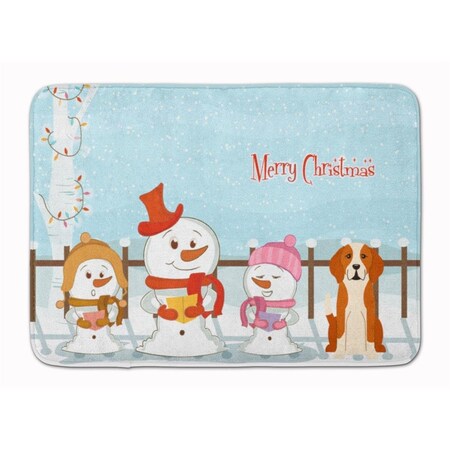 Carolines Treasures Merry Christmas English Foxhound Machine Washable Memory Foam Mat BB2441RUG